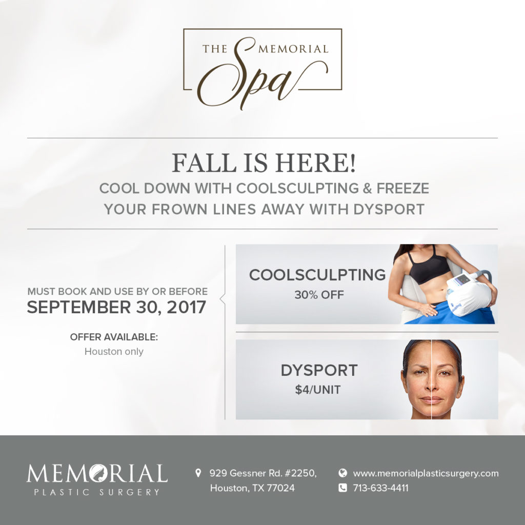 CoolSculpting & Dysport Houston September 2017 Special
